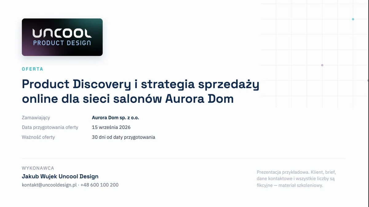 Oferta 16:9 · okładka — przykład wygenerowany w systemie z kursu
